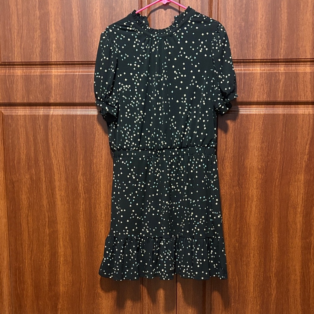 Riley & Rae Black Mini Dress with Small Flower Print